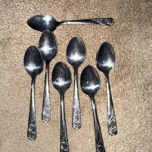 Vintage Hull Tulips Teaspoons stainless vintage 7